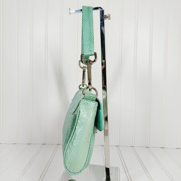 Express Turquoise Leather Shoulder Bag 0184 - Picture 7 of 15